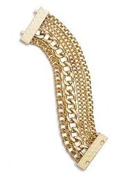 Gold-Tone Layered Chain Bracelet