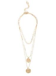 Gold-Tone Layered Coin Necklace Set