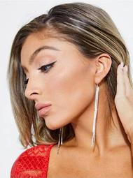 Lizette Silver-Tone Linear Earrings