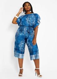 Abstract Culotte Jumpsuit