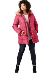 Roaman's Plus Size Classic-length Quilted Parka With Hood