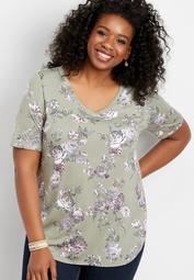 plus size 24/7 floral tee