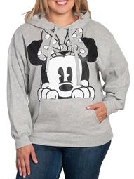 Disney Minnie Mouse Peeking Hoodie Sweatshirt (Women's Plus)