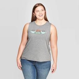 Women's Friends Central Perk Plus Size Graphic Tank Top (Juniors') - Gray
