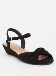 Black Knotted Micro Wedge (Wide Width)