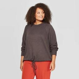 Women's Plus Size Long Sleeve Mockneck Pullover - A New Day™