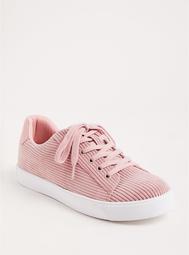 Blush Pink Corduroy Sneaker (Wide Width)