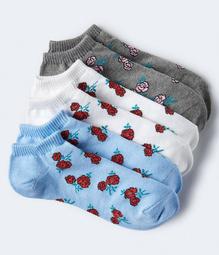 3-Pack Roses Ankle Socks