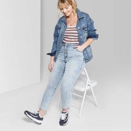 Women's Plus Size High-Rise Skinny Jeans - Wild Fable™ Light Indigo