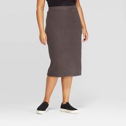 Women's Plus Size Rib Knit Skirt - A New Day™