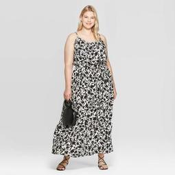 Women's Plus Size Floral Sleeveless V-Neck A-Line Maxi Dress - Ava & Viv™