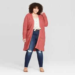 Women's Plus Size Long Sleeve Duster Open Layered Cardigan - Universal Thread™