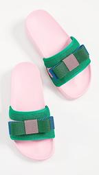 Colorblock Ribbon Sandals