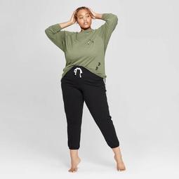 Women's Plus Size Oversized Lounge Sweatshirt - Colsie™ Green