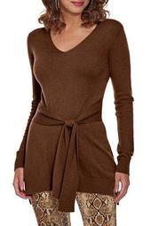 Tie Front Tunic Sweater