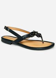 Jeweled Strap Sandals - Wide Width