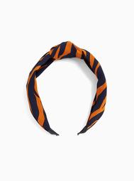 Orange Zebra Top Knot Headband