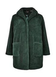 **DP Curve Green Teddy Coat