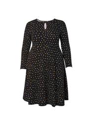 **DP Curve Black Fit and Flare Dress