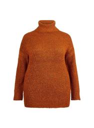 **DP Curve Red Boucle Roll Neck Jumper