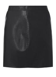 **DP Curve Black  Faux-Leather Mini Skirt