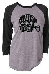 Jane Marie Faith Family Football 3/4 Sleeve T-Shirt