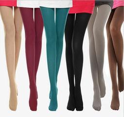 Candy Colors Opaque Footed Socks Tights Pantyhose Women Stockings Worthy