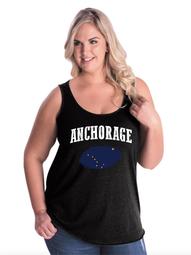 Anchorage Alaska Women's Curvy Plus Size Tank Tops