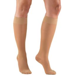 Truform Women's Stockings, Knee High, Sheer: 15-20 mmHg, Beige, 2X-Large