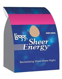 L'eggs  Sheer Energy Knee Highs, Reinforced Toe 5-Pack