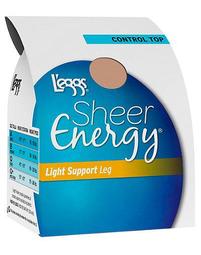 L'eggs Sheer Energy Light Support Leg Control Top, Sheer Toe Pantyhose 4-Pack