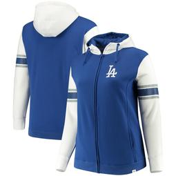 Los Angeles Dodgers Fanatics Branded Women's Plus Size Iconic Fleece Full-Zip Hoodie - Royal