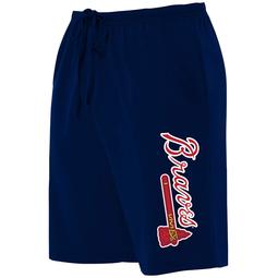 Atlanta Braves Majestic Women's Plus Size Jersey Long Shorts - Navy