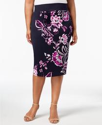 Alfani - Floral-Print Skirt - Plus - 16W