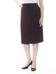 ALFANI Womens Burgundy Darted Midi Wear To Work Skirt Plus  Size: 20W