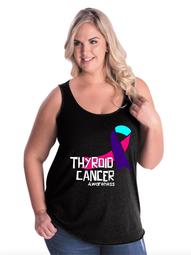Thyroid Cancer Awareness Women's Curvy Plus Size Tank Tops