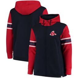 Boston Red Sox Fanatics Branded Women's Plus Size Iconic Fleece Full-Zip Hoodie - Navy