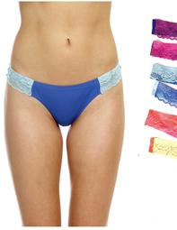 6P-12158-XL Just Intimates Thongs / Panties for Women (Pack of 6)