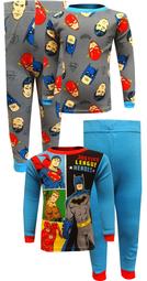 DC Comics Justice League Cotton 4 Piece Pajamas