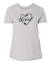 Loved Heart Arrows Plus Size Womens Crewneck Shirt