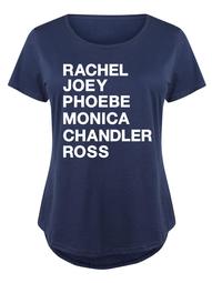 Rachel Joey Phoebe Monica Chandler Ross  - Ladies Plus Size Scoop Neck Tee