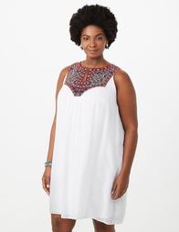Plus Size Embroidered Dress