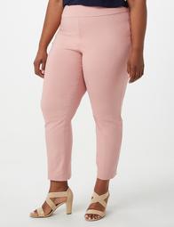 Plus Size Studded Pull-On Ankle Pants