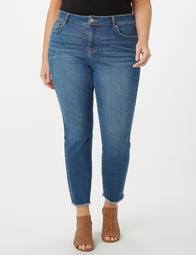 Plus Size Frayed-Hem Jeans