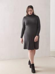 Turtleneck A-Line Sweater Dress - Addition Elle
