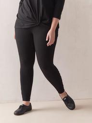 Leggings with Mesh Inserts and Lacing Detail - Addition Elle