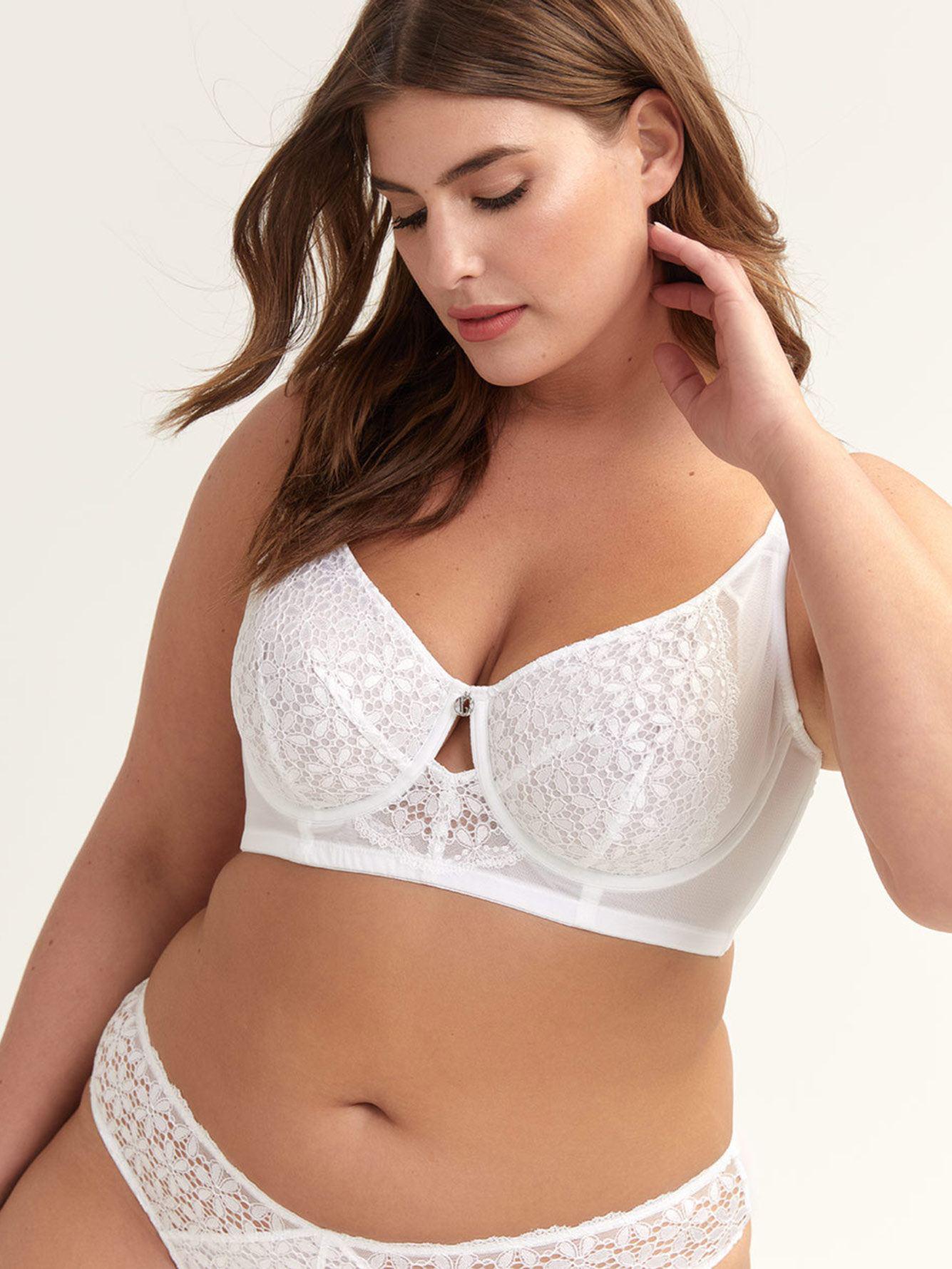 Addition Elle Ashley Graham Long Line Bra with Lace