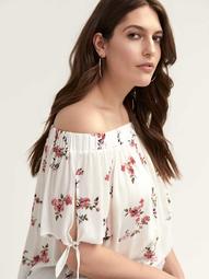 Off-the-Shoulder Short Sleeve Blouse - In Every Story