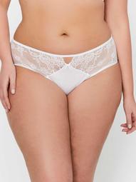 Ashley Graham High Cut Panty with Lace & Mesh