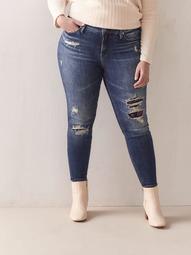 Avery Rip and Repair Skinny Jean - Silver Jeans